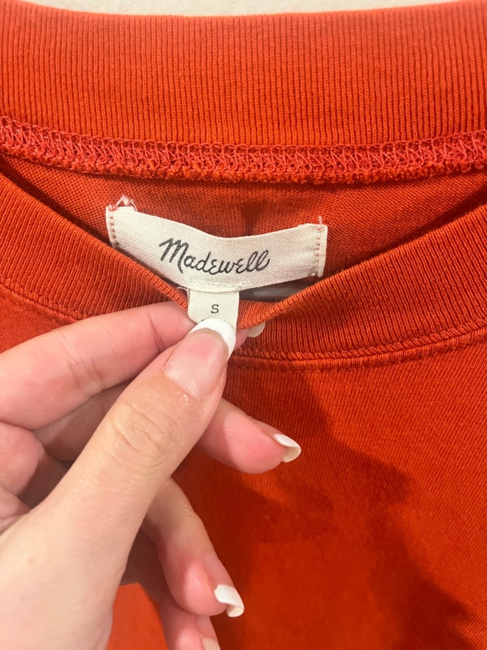 Madewell Burnt Orange Crewneck T-Shirt Dress - Small - Picture 3 of 6